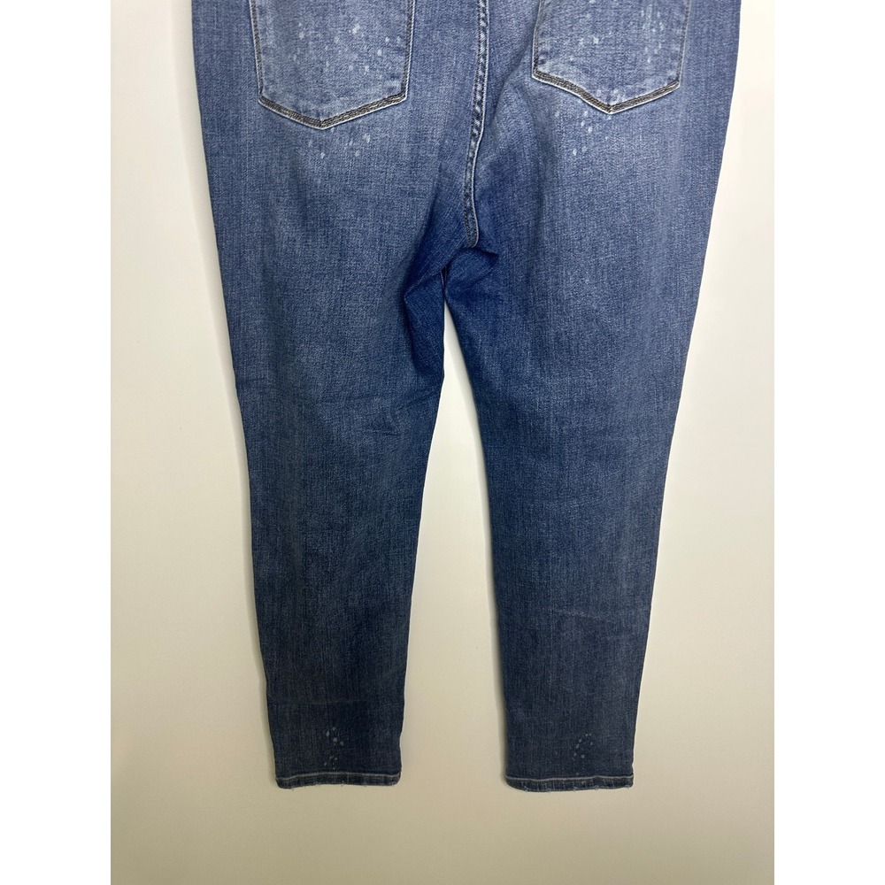 Judy Blue Billie Bleach Splash Boyfriend Jeans Blue High Rise Plus Size 15 / 32 - Picture 14 of 15